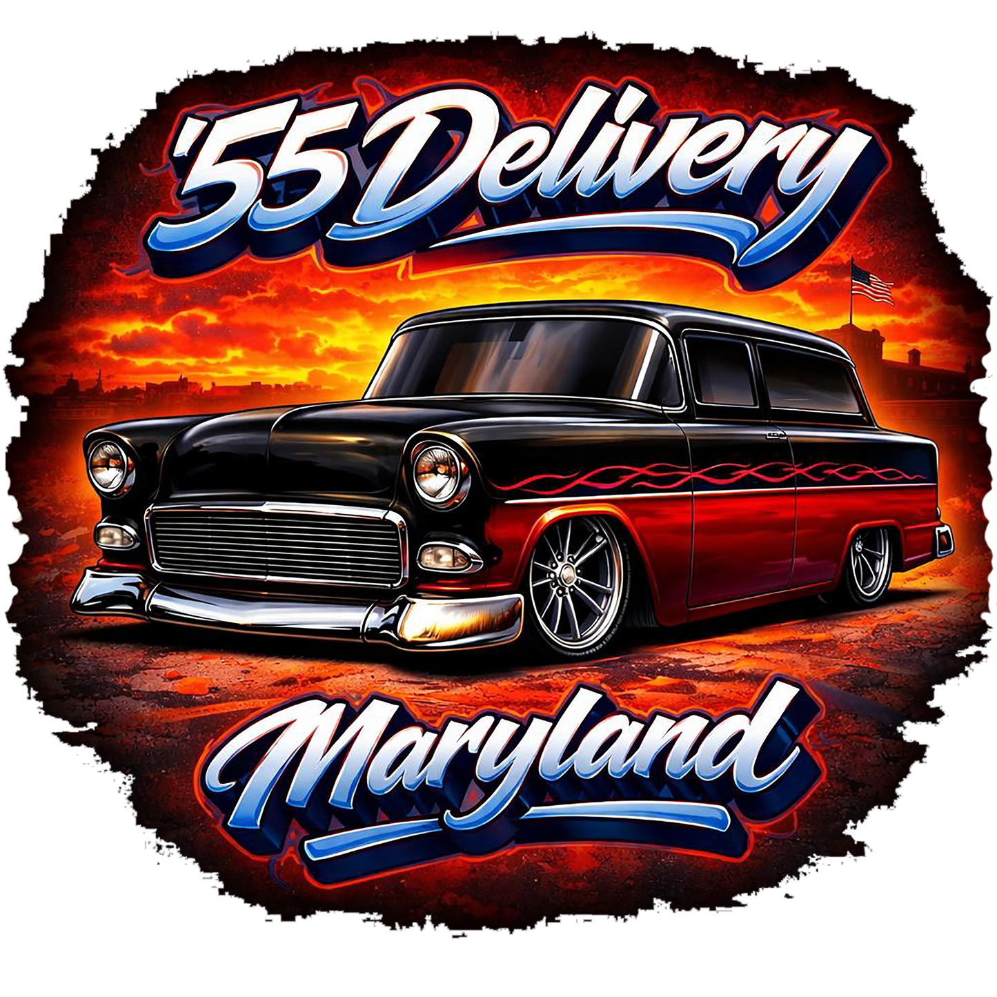 ’55 Chevy Sedan Delivery – Maryland Limited Drop Street Rod Tee