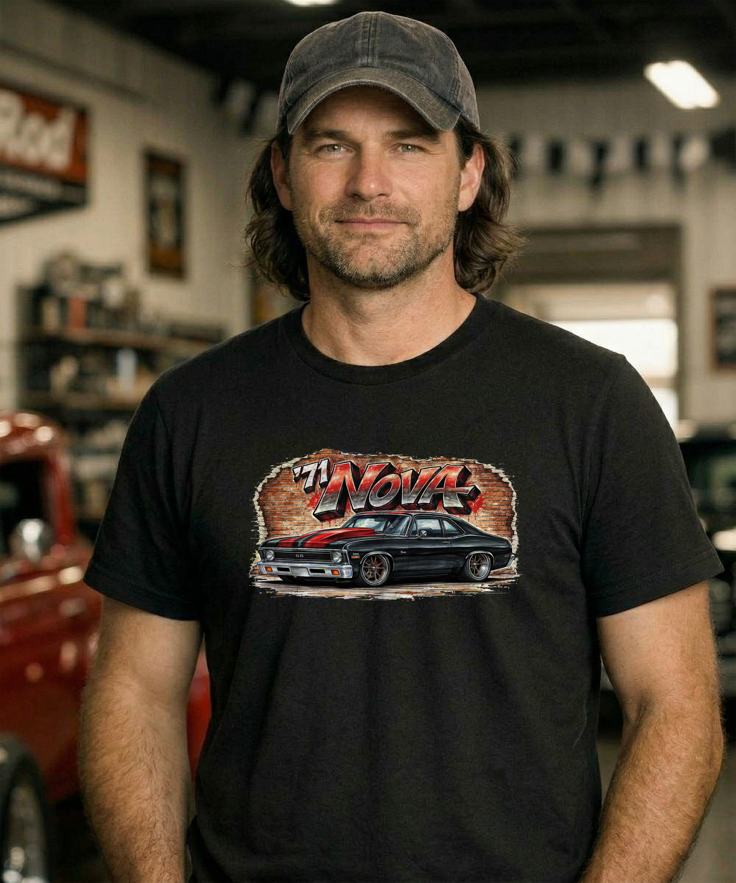 ’71 Nova Muscle Car T-Shirt – American Steel Series