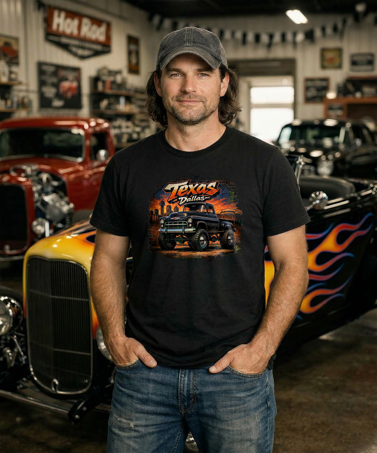 ’55 Chevy Pickup 4x4 – Dallas, Texas | American Steel 50 State Series Tee