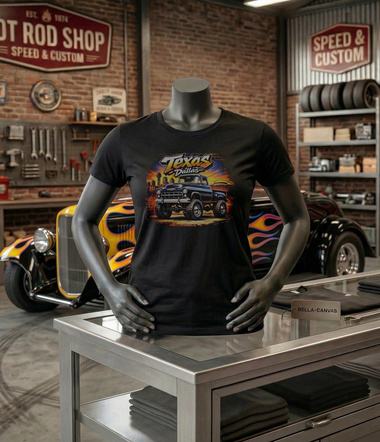 ’55 Chevy Pickup 4x4 – Dallas, Texas | American Steel 50 State Series Tee